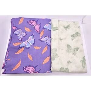 Fabric Butterfly Remnants Free Spirit By Jill Gordon & Green Butterfly Fabric